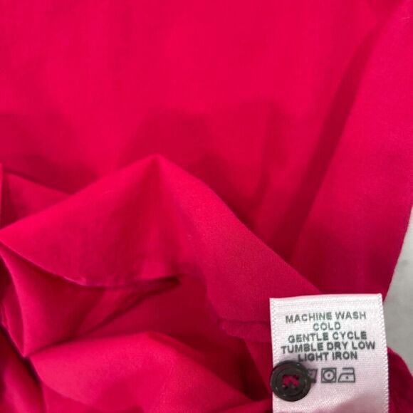 Xirena Shirt Women M Pink 100% Cotton Button Up Classic Minimalist Everyday USA - Picture 7 of 12